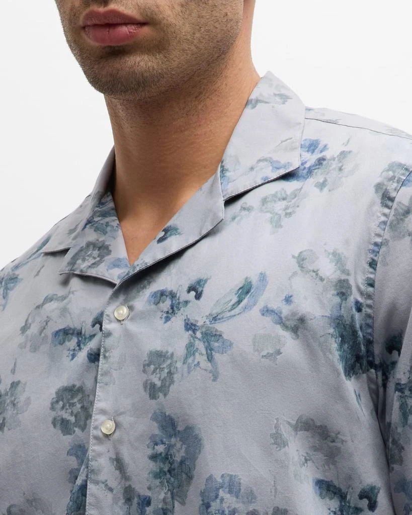 Officine Generale Men's Eren Flower-Print Camp Shirt 5