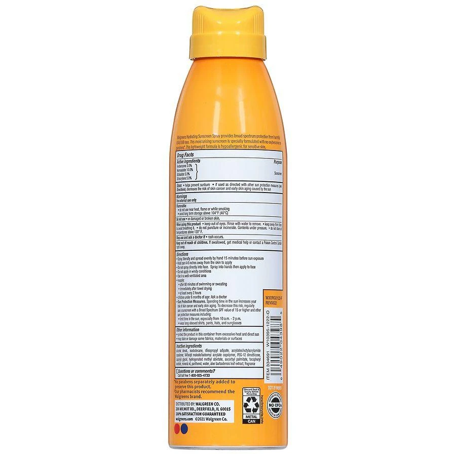 Walgreens Sun Moist Spray SPF 50 3