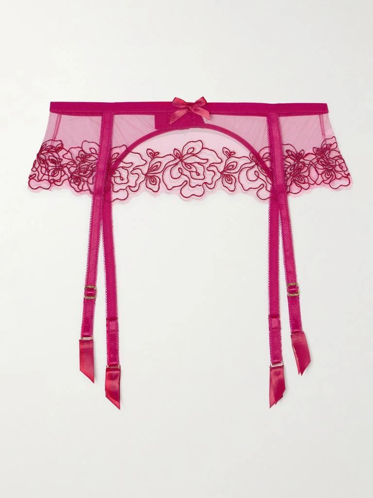 L'Agent by Agent Provocateur Juni 刺绣缎布边饰绢网吊袜腰带 1