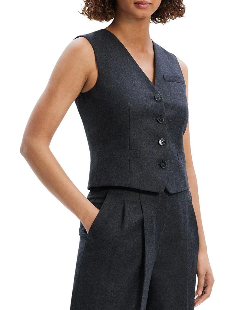 Theory New Divide Sleek Flannel Waistcoat Vest 4