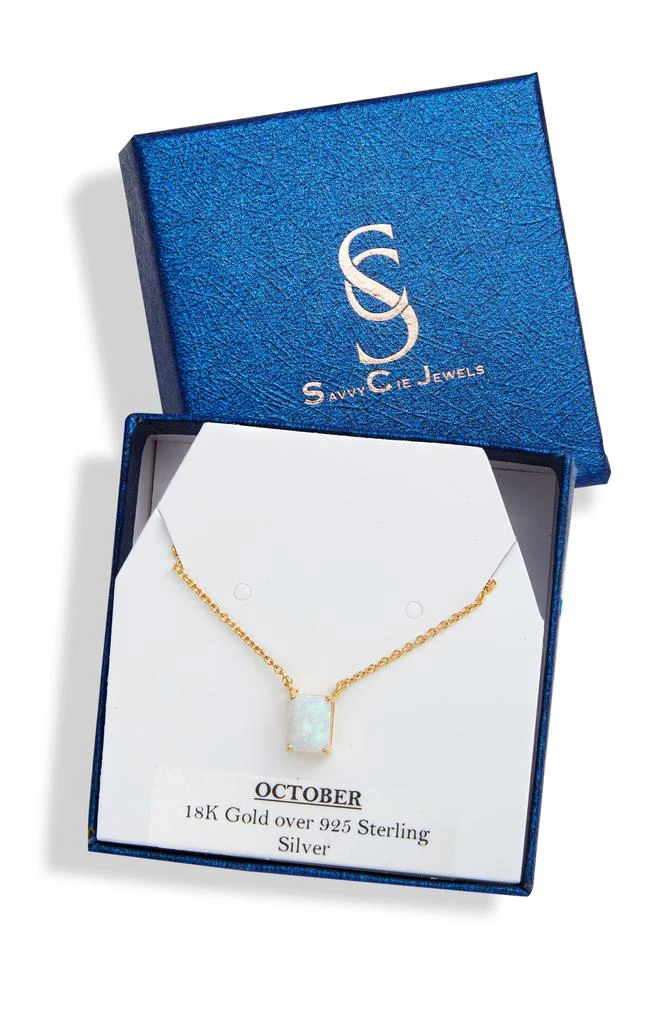 SAVVY CIE JEWELS Vermeil Birthstone Necklace 2