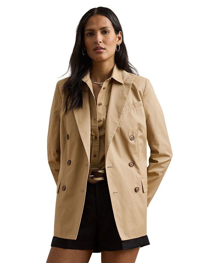 Ralph Lauren Double Breasted Cotton Twill Blazer