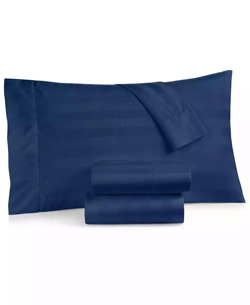 Charter Club 1.5" Stripe 550 Thread Count 100% Cotton 3-Pc. Sheet Set, Twin, Exclusively at Macy’s