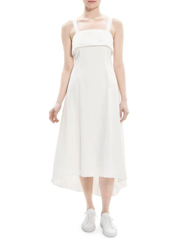Theory Linen Blend Midi Dress 1