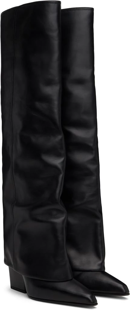 Paris Texas Black Jane Fold Over Tall Boots 4