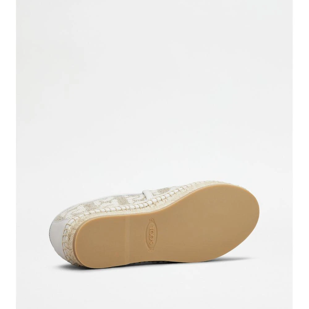 Tod's Kate Espadrilles in Canvas and Leather 4