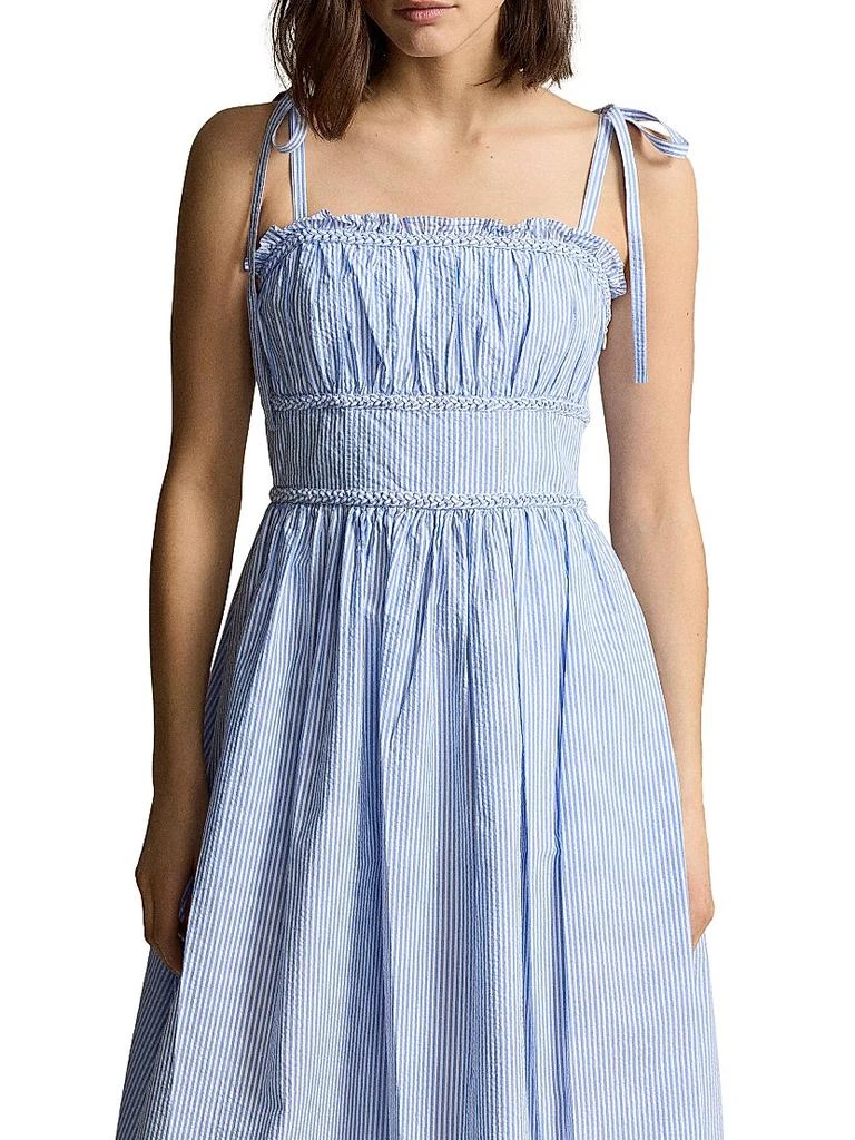 Ralph Lauren Cotton Seersucker Fit-And-Flare Dress 5