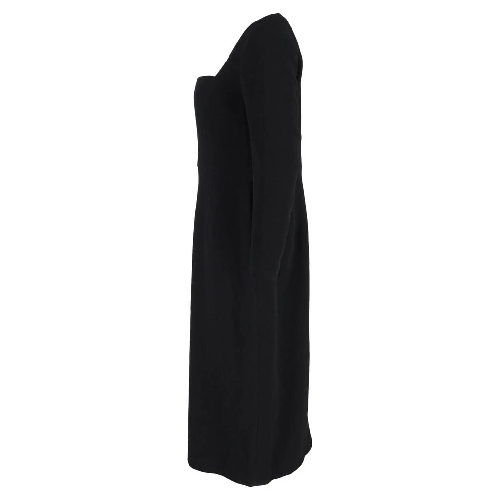 Emilia Wickstead Erletta Double  Crepe Midi Dress in Black Polyester 2