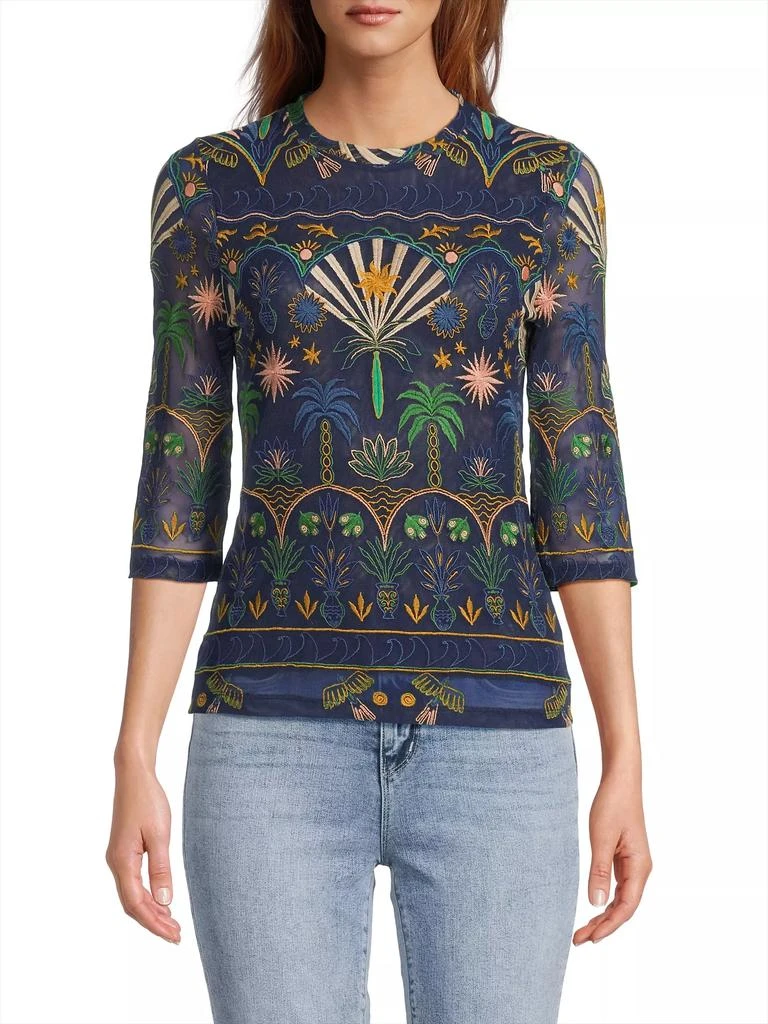 Johnny Was Kaia Mesh T-Shirt 3
