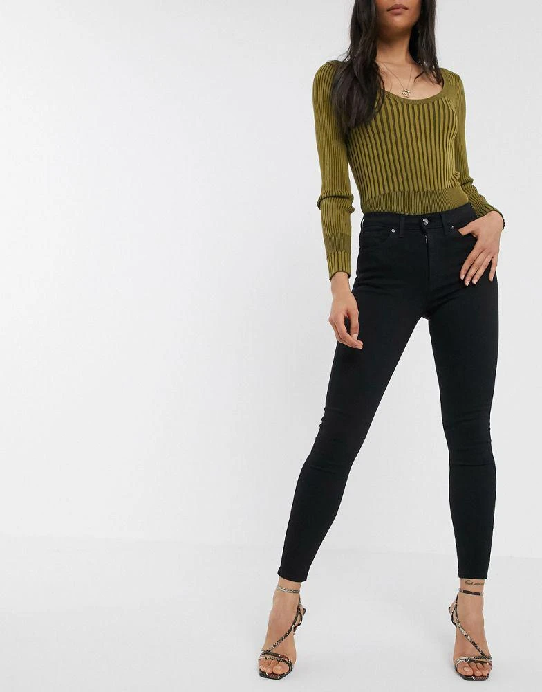 Topshop Topshop high rise Jamie jeans in black 1