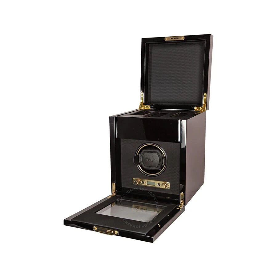 Wolf Wolf Desings Savoy Burlwood Single Watch Winder with Storage 454510 3