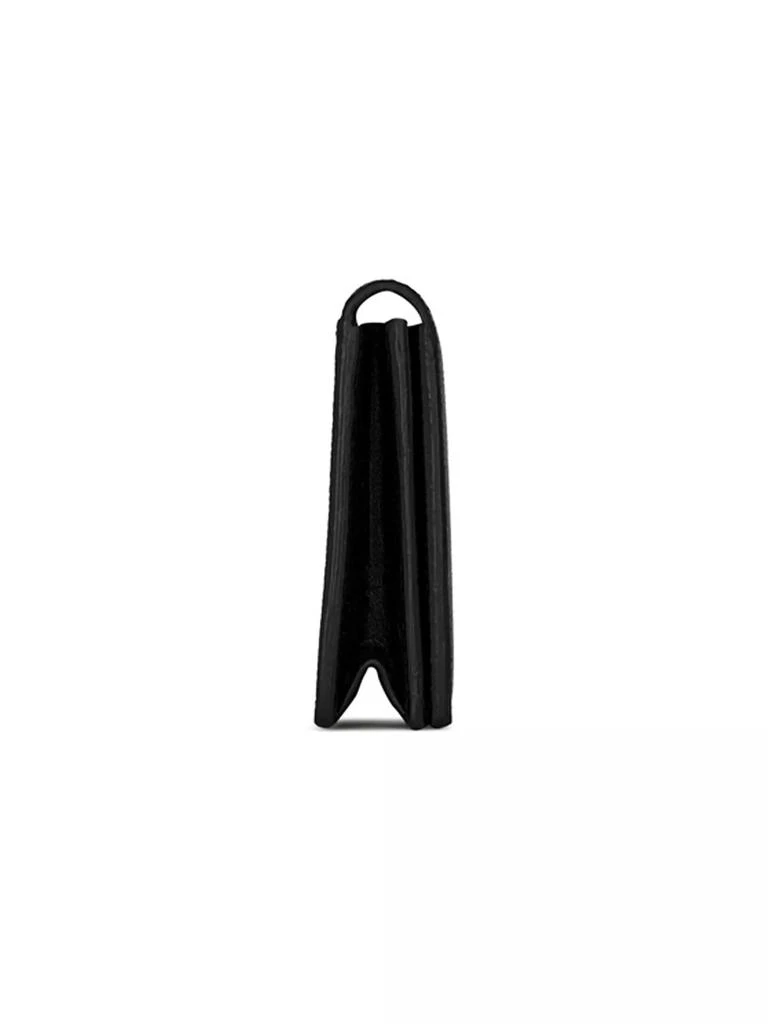 Yves Saint Laurent Business Card Holder With Flap In Grain De Poudre-embossed Leather 3