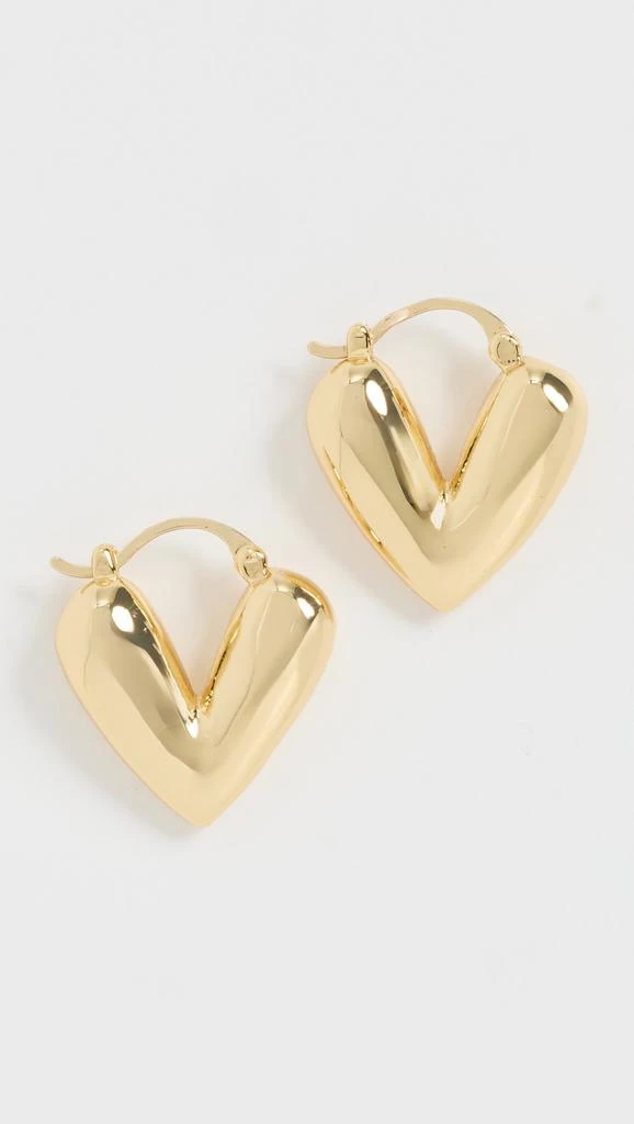 Kenneth Jay Lane Heart Drop Pierced Earrings 1