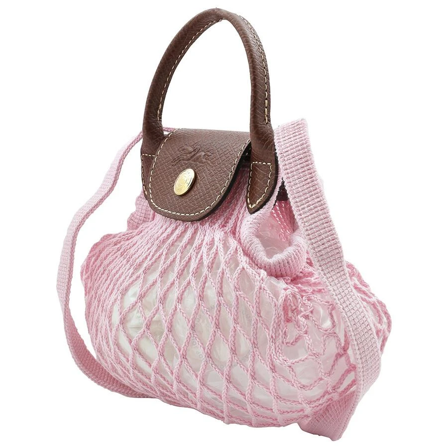 Longchamp Filet Mesh Le Pliage XS Bag In Pink 3