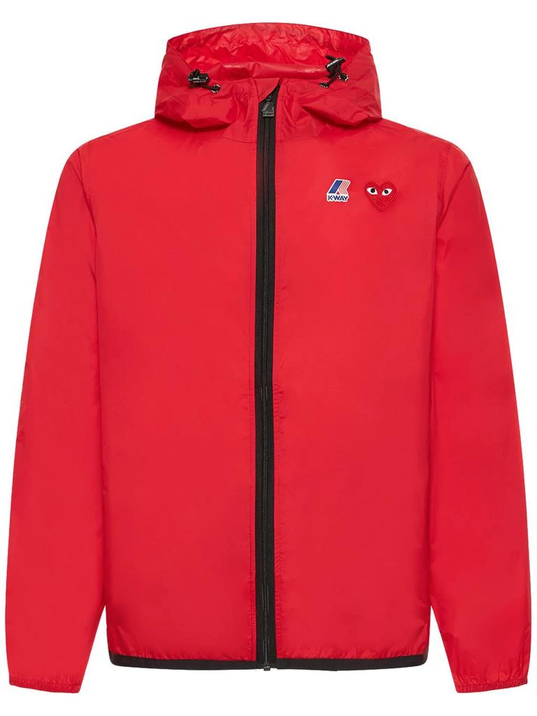 Comme des Garcons K-way Cdg Play Logo Nylon Zip Jacket 1
