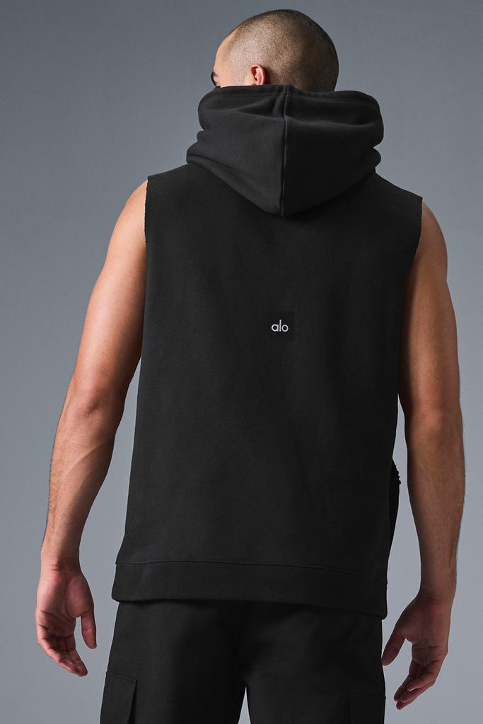 Alo Renown Sleeveless Hoodie - Black - Hoodies - Free