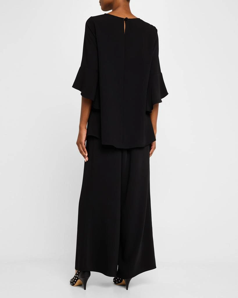Caroline Rose Julia Bell-Sleeve Crepe Tunic 4