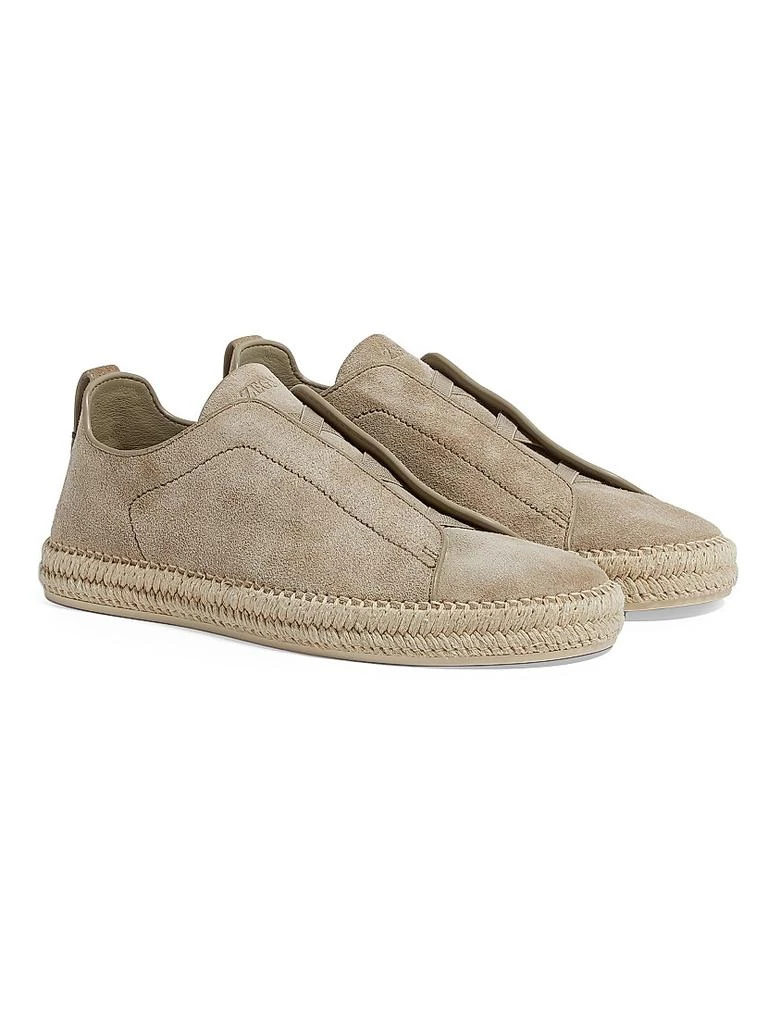 Zegna Suede Triple Stitch Espadrilles 2