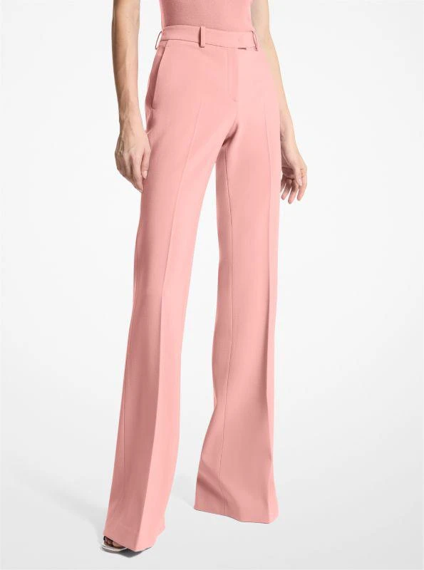 Michael Kors Haylee Stretch Pebble Crepe Flared Trousers 1