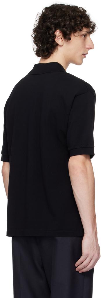 AURALEE Navy Pima Cotton Heavy Pique Polo - Polo Shirts - BeyondStyle