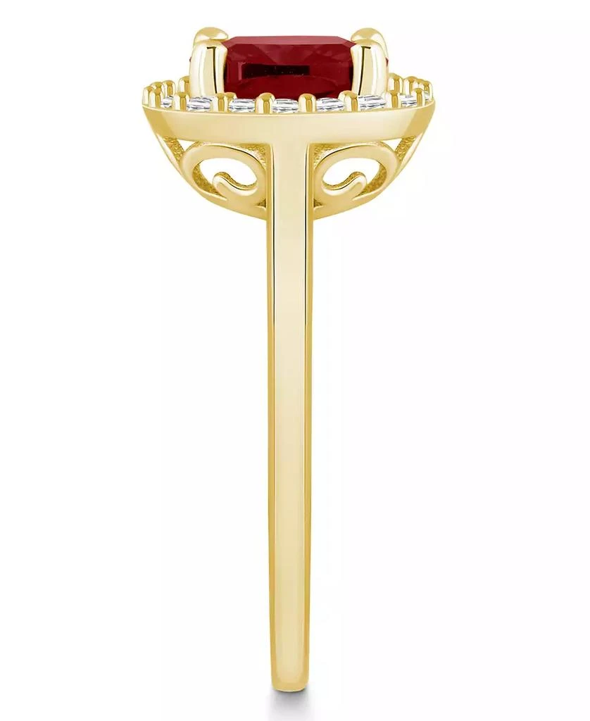 Macy's Garnet (2-3/4 ct. t.w.) and Diamond (1/4 ct. t.w.) Halo Ring in 14K Yellow Gold 4