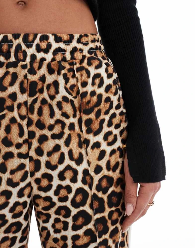 Puma Puma T7 straight leg trousers in leopard print 4