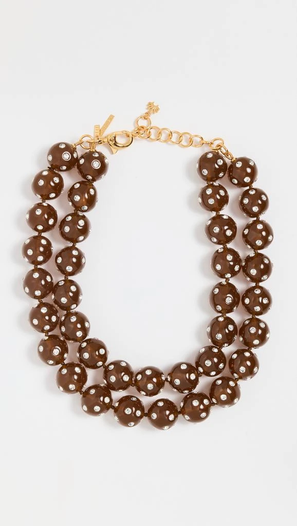 Lele Sadoughi Polka Dot Double Layered Necklace 1