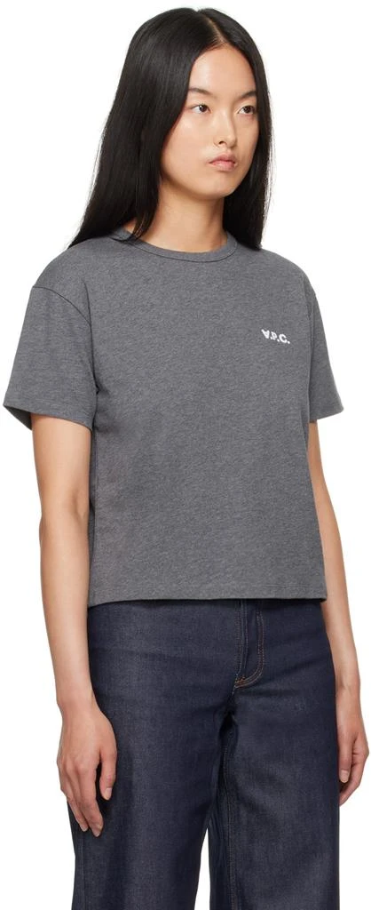 A.P.C. Gray Boxy Petit 'V.P.C.' T-Shirt 2