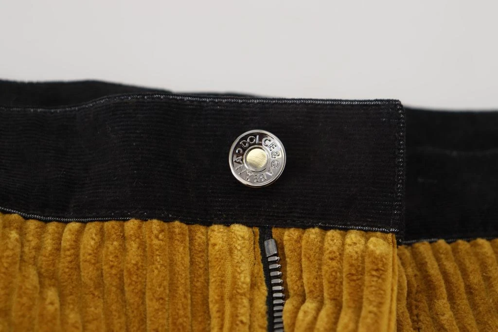 Dolce & Gabbana Dolce & Gabbana Elegant  Tape Trousers with yellow Men's Accent 6