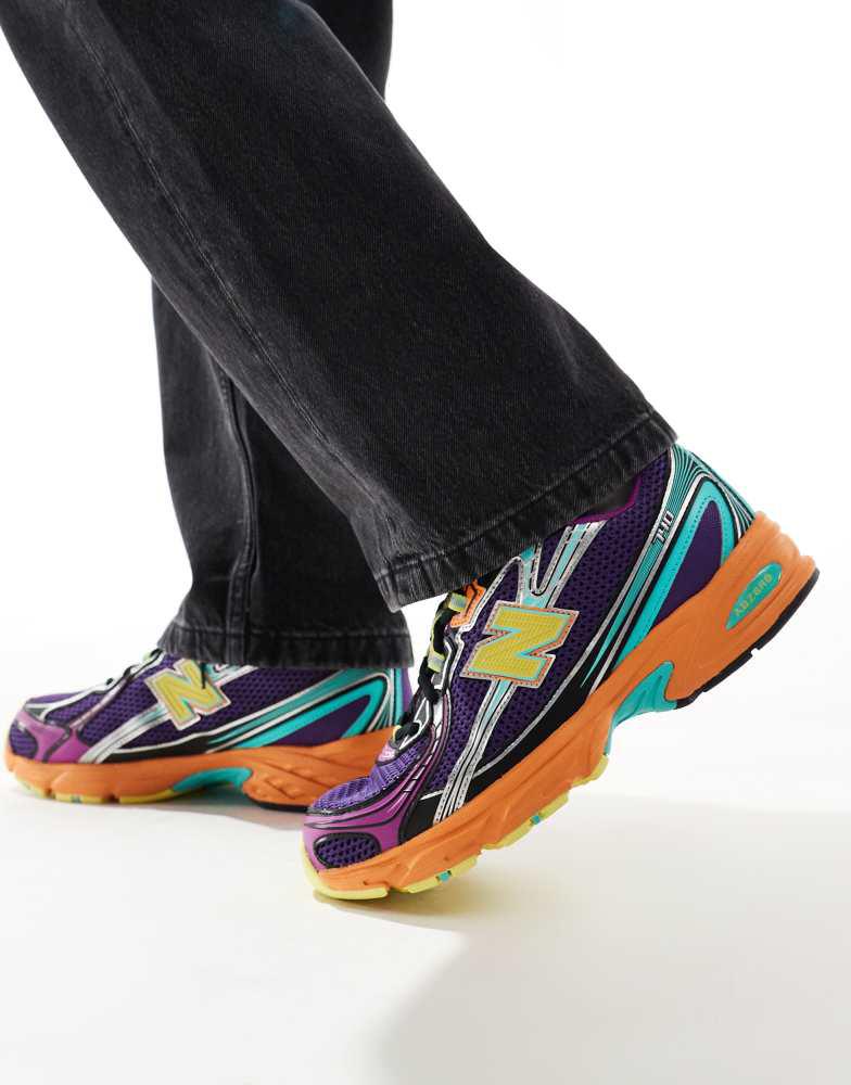 Shop New Balance 740 trainers in purple and orange on Sale