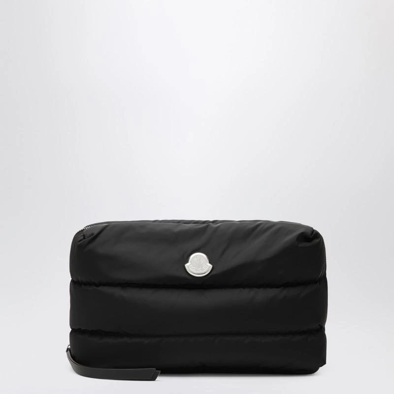 Moncler Caradoc beauty case in quilted black nylon 1