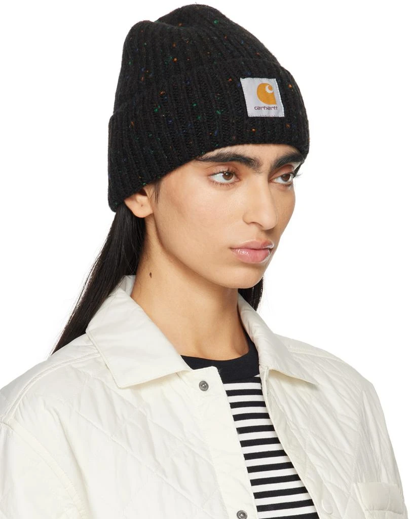 Carhartt WIP Black Anglistic Beanie 2