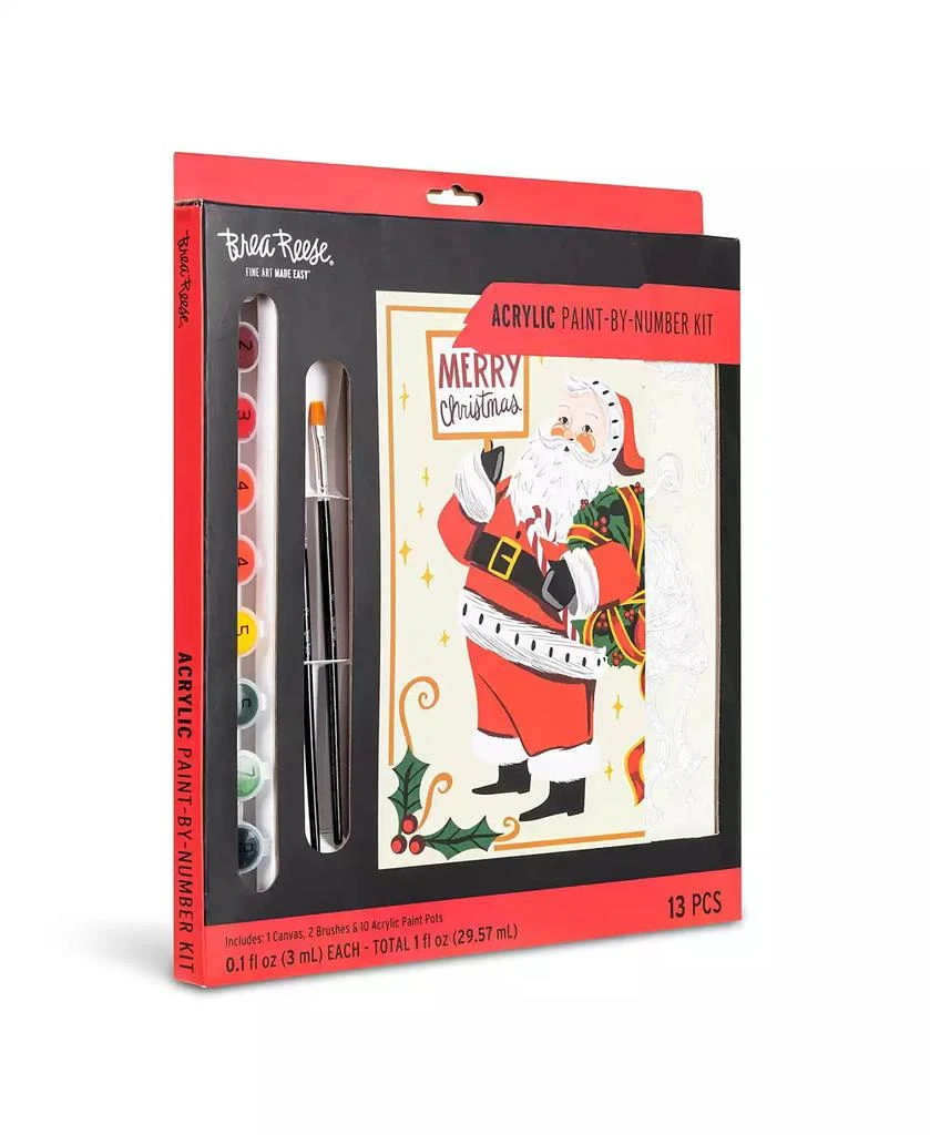 Brea Reese Acrylic Paint-By-Number Kit - Santa 5
