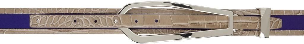 Kiko Kostadinov Beige & Navy Alec Belt 1