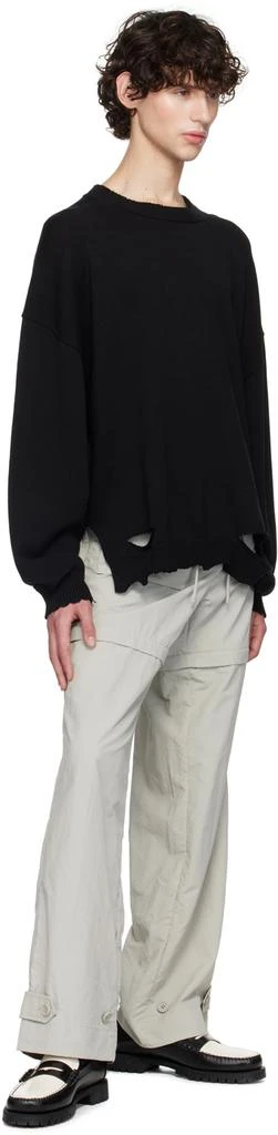 Helmut Lang Black Distressed Sweater 4