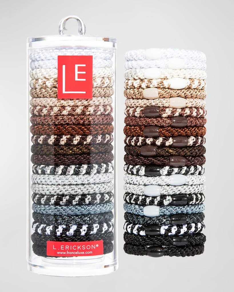 L. Erickson Grab & Go Pony Elastics Luxe Tube, Set of 21 1