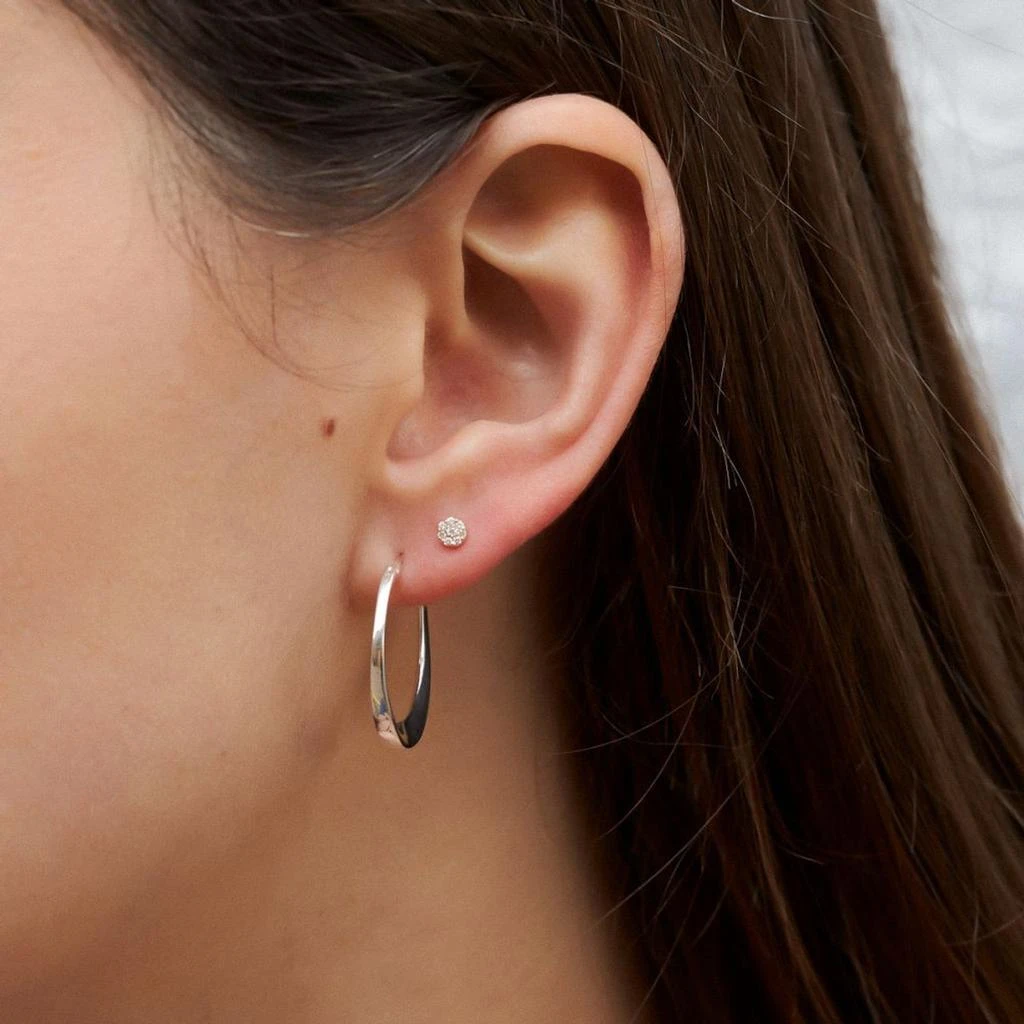 Dinny Hall Silver small tapering click hoops 3