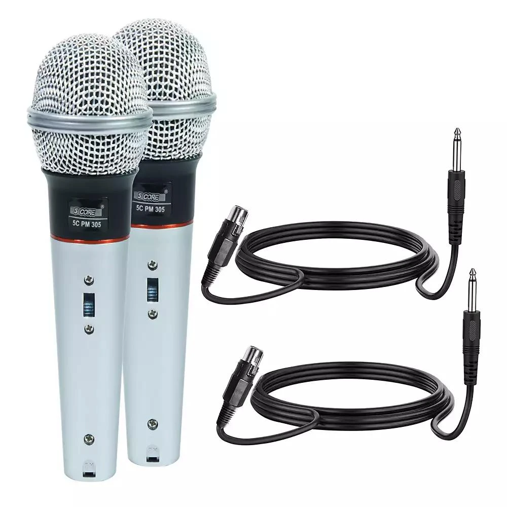 5 Core Microphone XLR Dynamic Karaoke Singing Handheld Microfono Professional Vocal DJ Music Mic - 2PCS