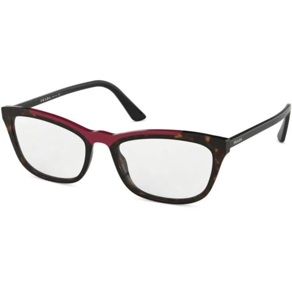 Prada Prada Women's Eyeglasses - Havana Red Rectangular Frame | PRADA 0PR10VV 3201O154 1