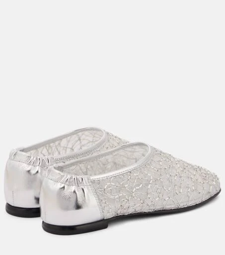 SIMKHAI Eden metallic lace ballet flats 2