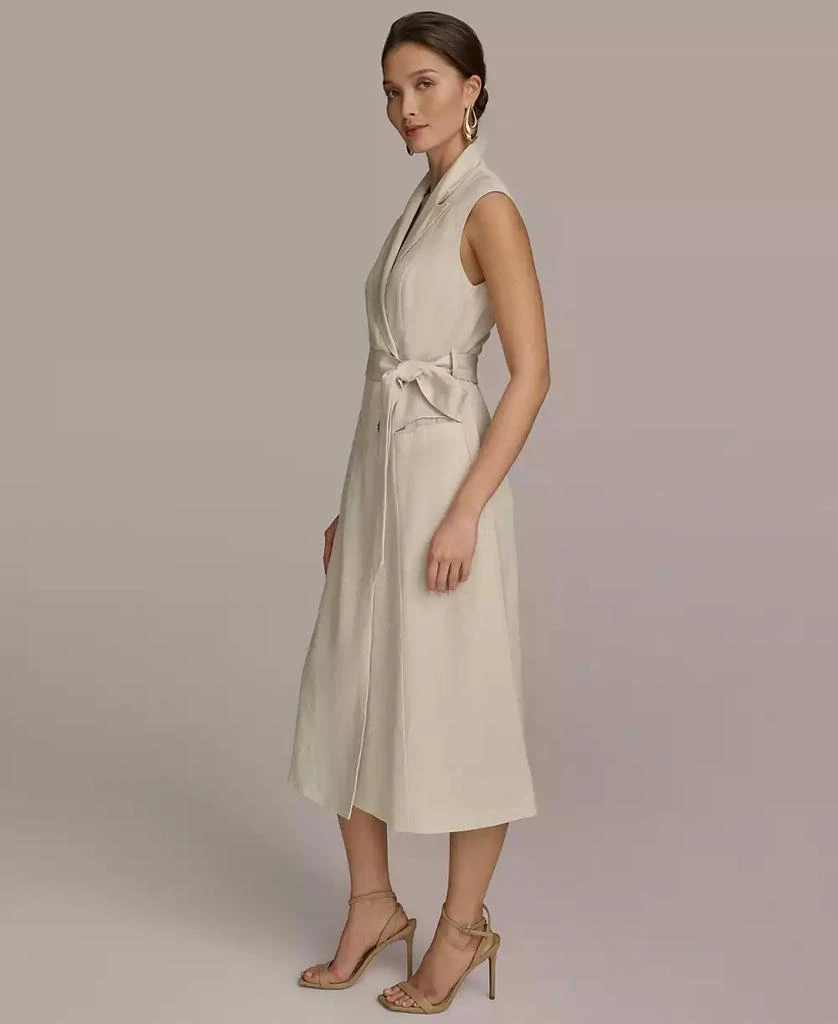 Donna Karan Women's Linen-Blend A-Line Shirtdress 2