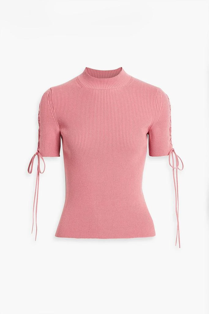 Oscar de la Renta Ribbed wool-blend top 1