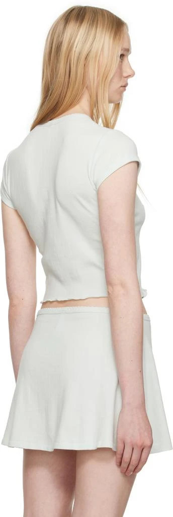 SKIMS Blue Drop Needle Pointelle Baby T-shirt 3