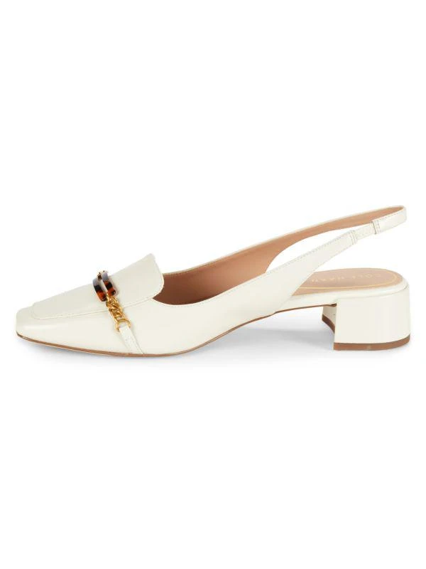 Cole Haan Penley Block Heel Leather Slingback Pumps 4