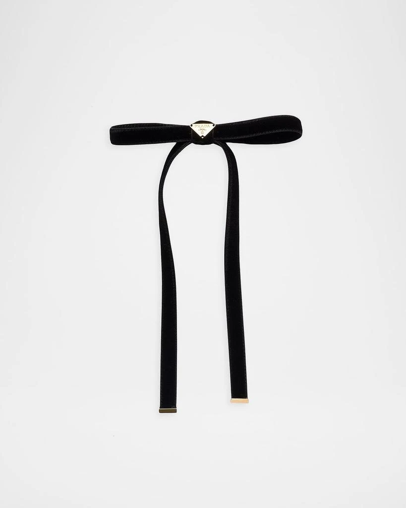 Prada Velvet Hair Bow Clip
