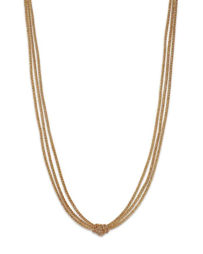 Alberto Amati 14K Yellow Gold Multi Layer Mesh Knotted Collar Necklace, 18"