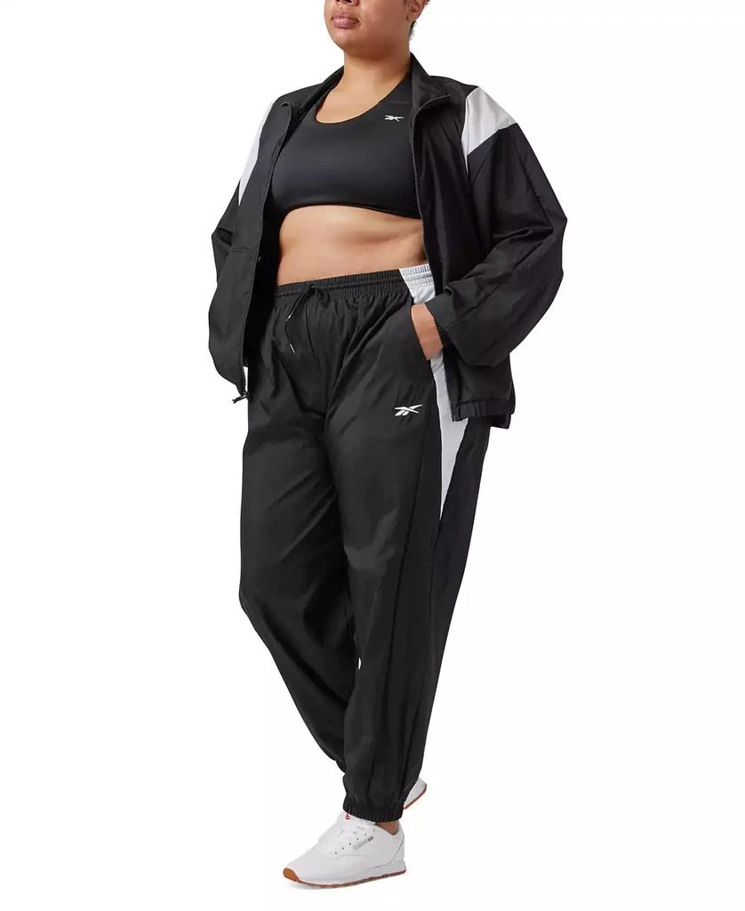 Reebok Plus Size Pull-On Logo Woven Track Pants 3