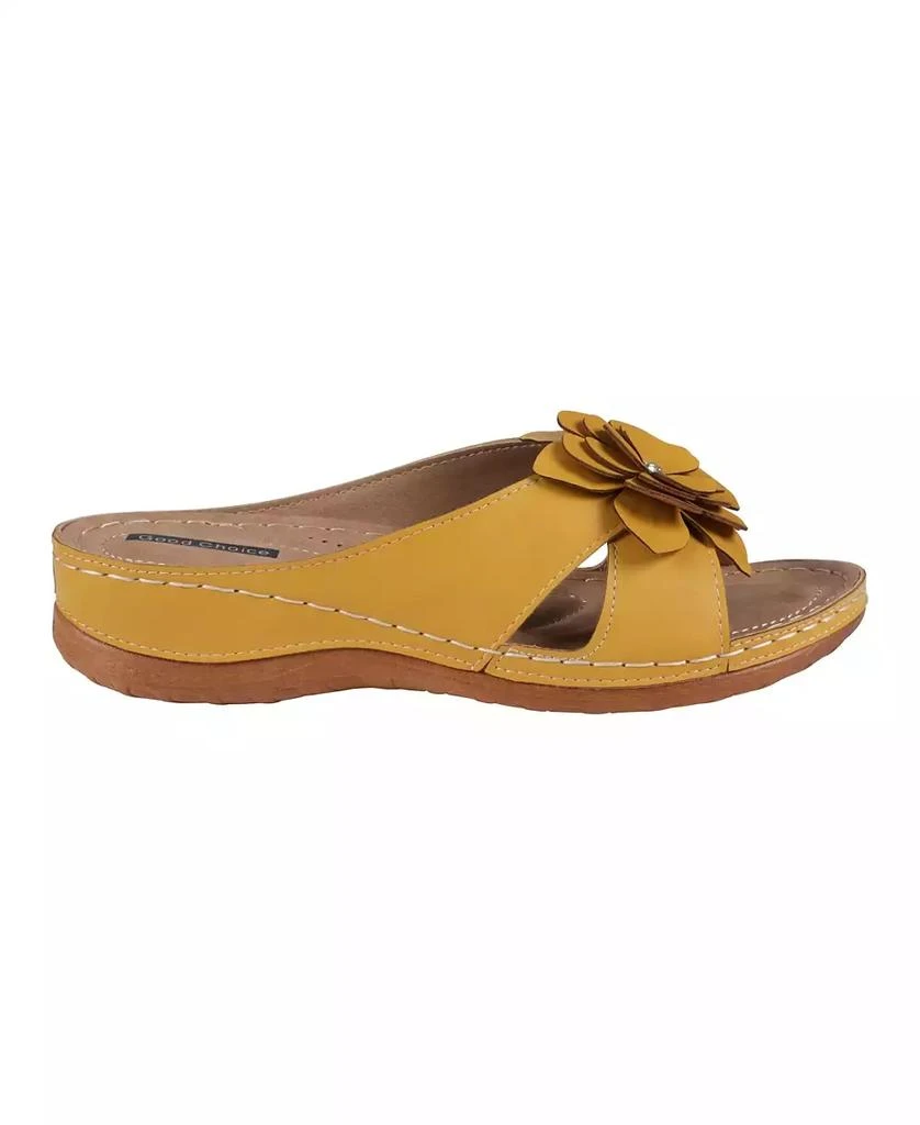 GC Shoes Women's Joy Flower Rosette Comfort Sandals 2
