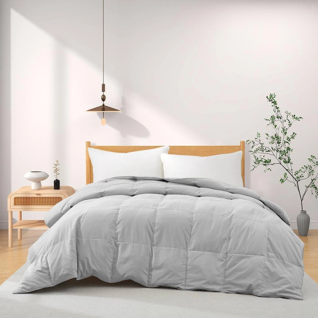 Peace Nest Lightweight Cool Goose Down Feather Fiber Comforter Less Warm Season Cal King Full Twin Size 10