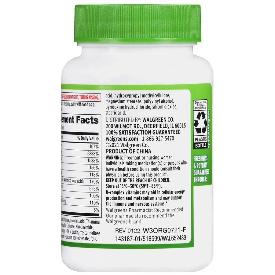 Walgreens B-Complex with Vitamin C Tablets 4